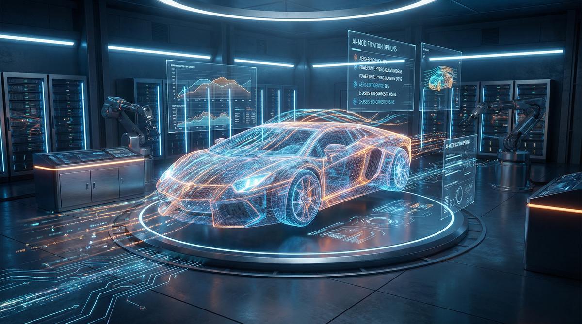 媚黑AI汽车改装视频技术展示